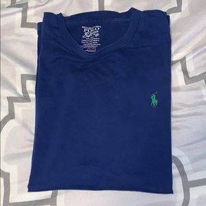 Men’s Crew Neck Polo Shirt Sleeve T-Shirt (Small)